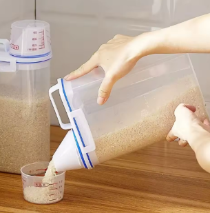 Storage Container with Spout & Measuring Cup